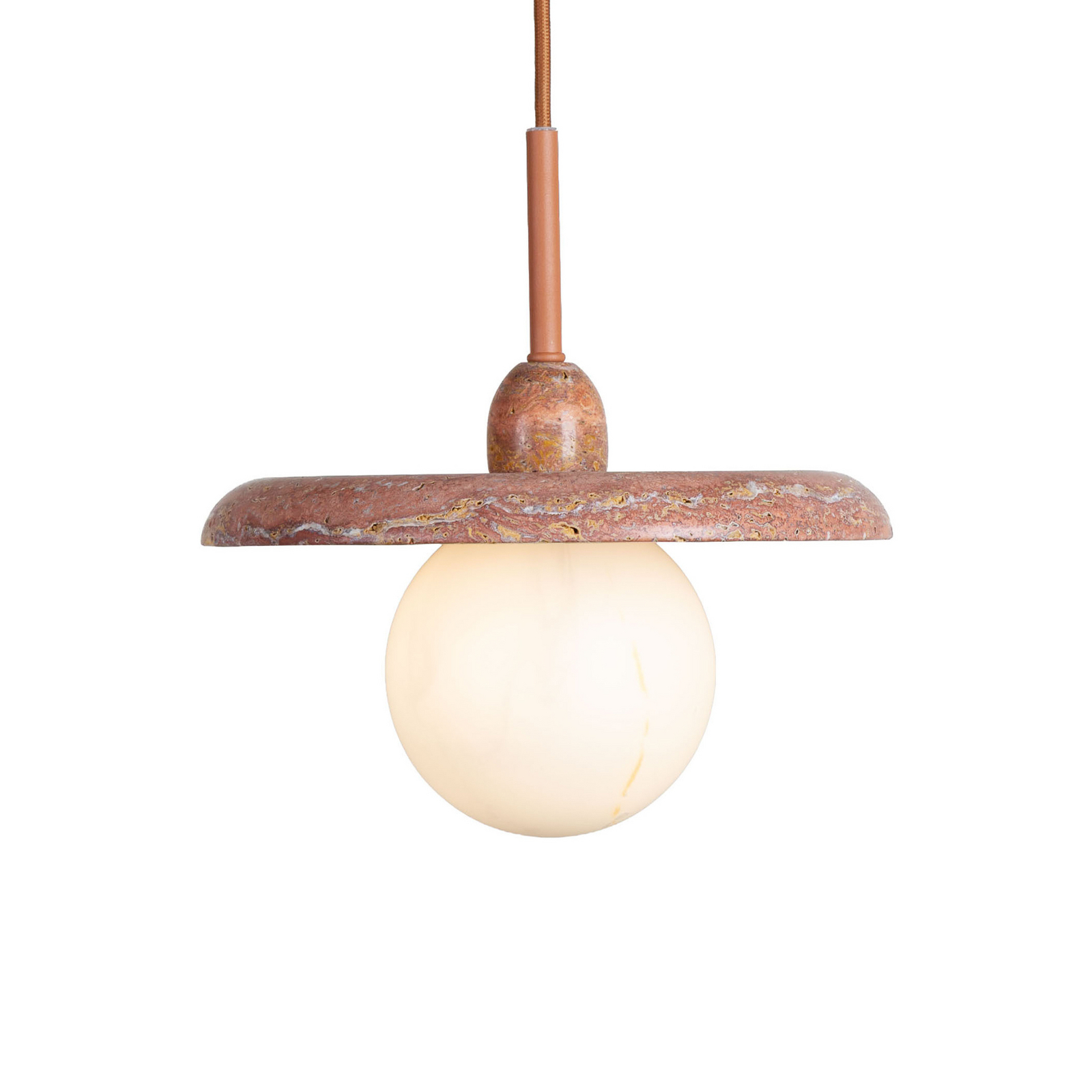 IT'S ABOUT ROMI – żyrandol Tivoli, Ø 25 cm, kolor terra, trawertyn
