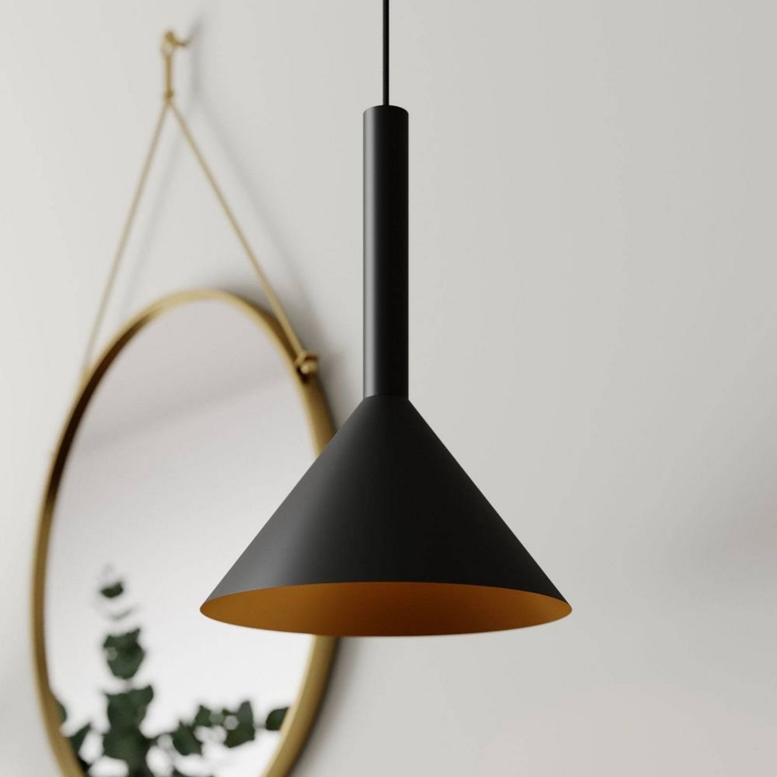 Tadej Lustră Pendul Ø30 Black/Gold - Arcchio