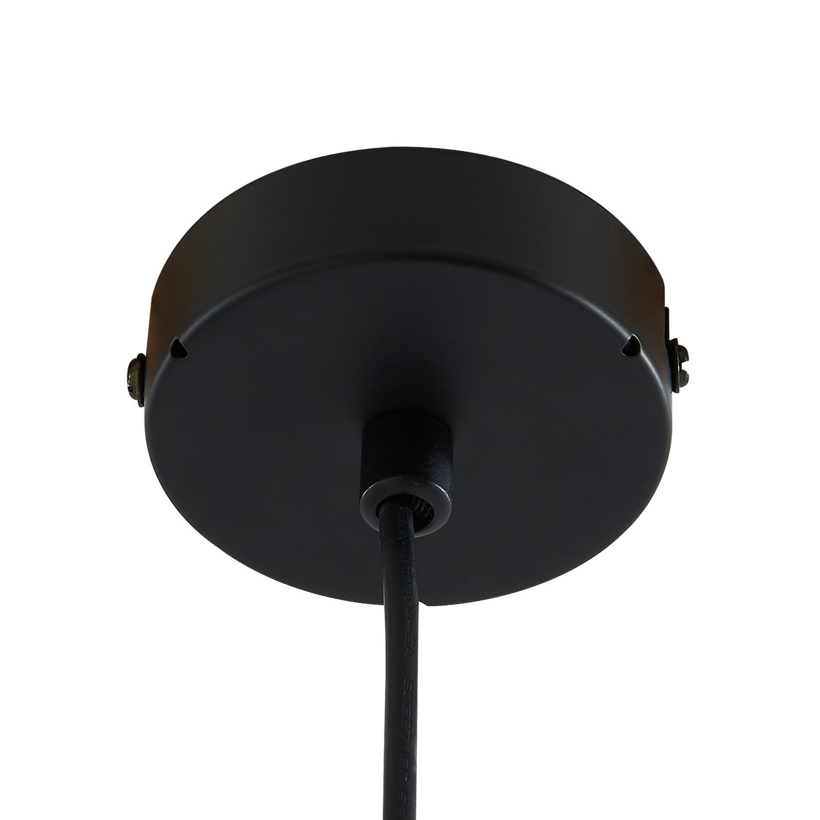 Lampa wisząca Lucande Bidolo, czarny, szkło, Ø 15 cm, IP44