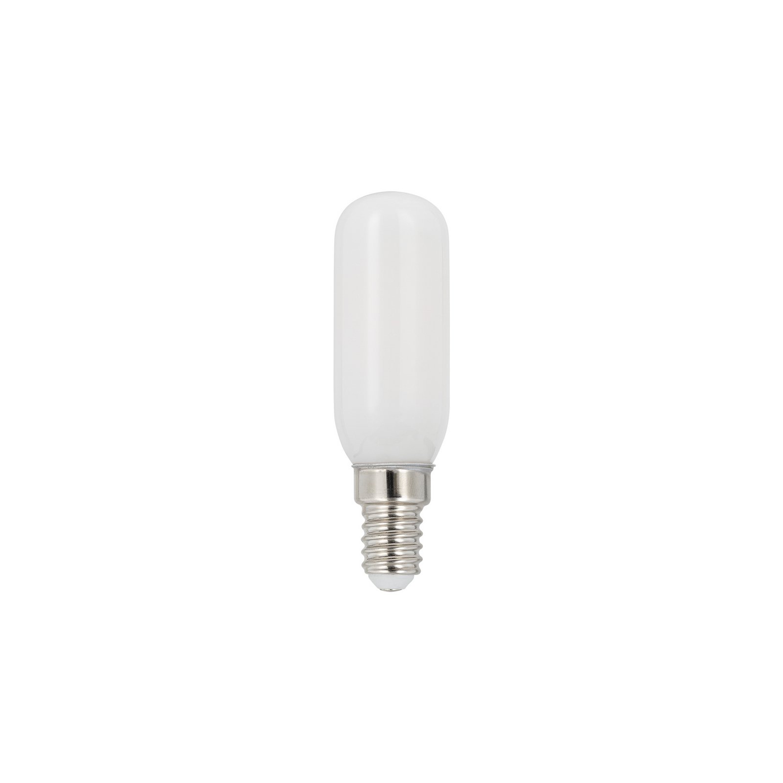 LED bulb T25, E14, 4 W, opal glass, 3,000 K, 400 lm