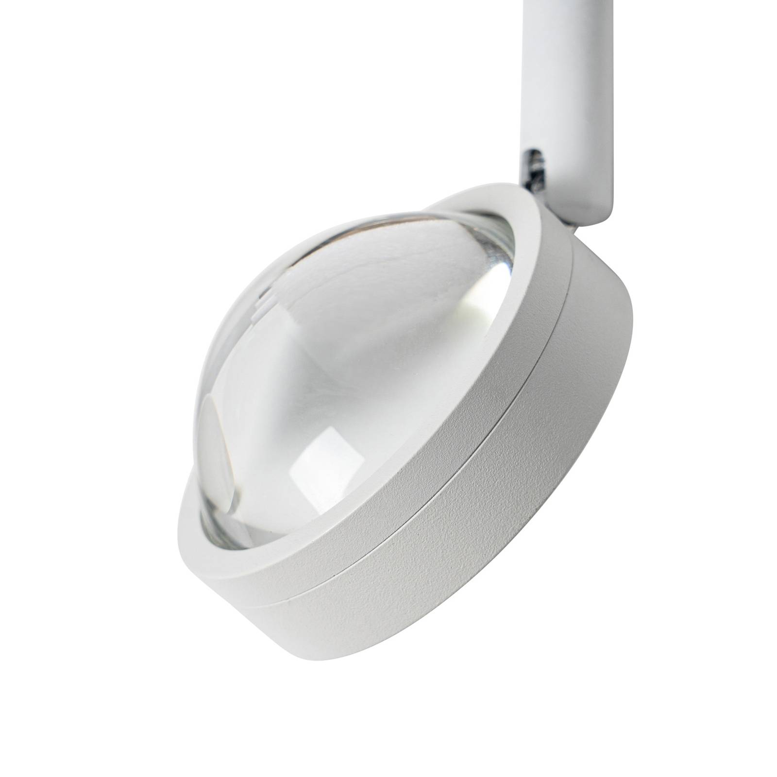 Spot LED Lindby 48 V Lumaro, biały, Ø 7,3 cm, aluminium, ściemniany