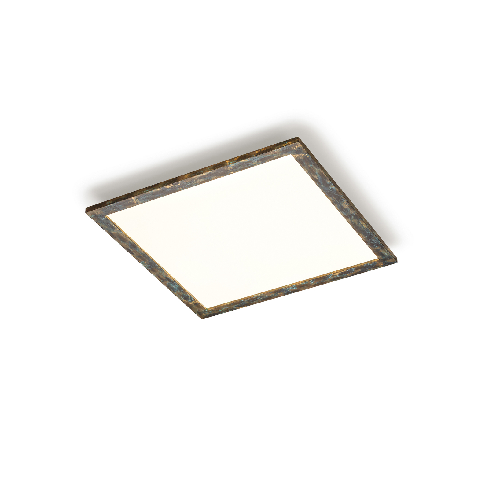 Quitani LED panel Aurinor, zlatno patiniran, 68 cm