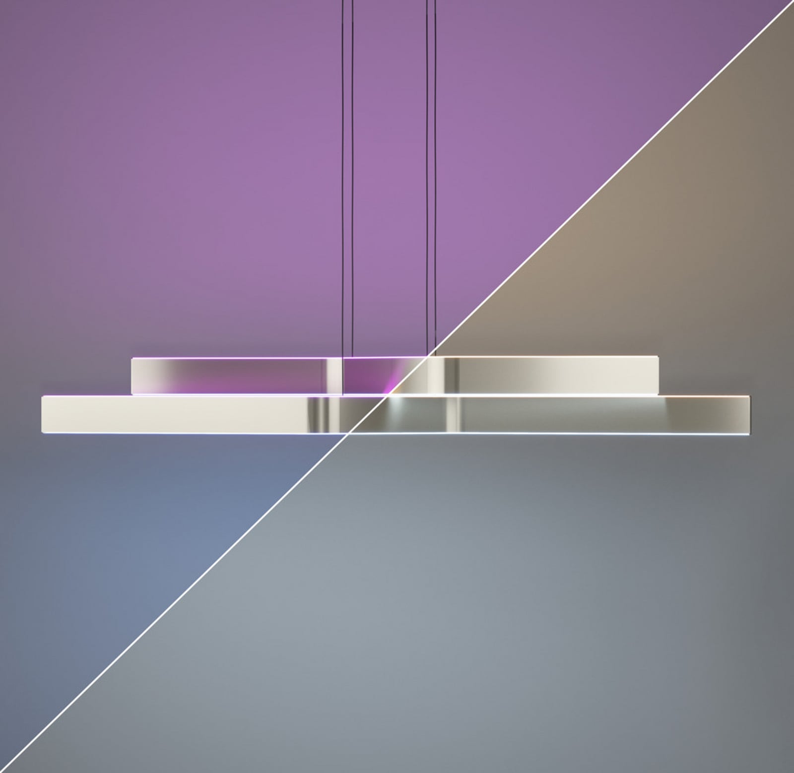 EGLO LED hanglamp PLAYITAS, nikkel, 120 cm, 2-lamps, CCT EGLO LED hanglamp PLAYITAS, nikkel, 120 cm, 2-lamps, CCT