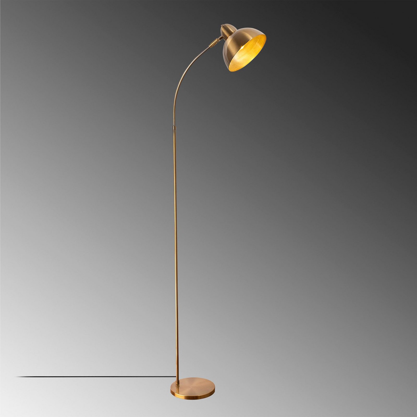 Varzan floor lamp, gold, metal, height 162 cm, E27