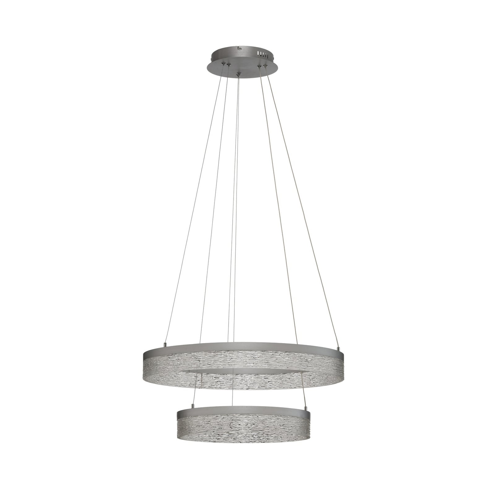 Żyrandol LED Gala, srebrny, metal, Ø 60 cm, 4000 K Żyrandol LED Gala, srebrny, metal, Ø 60 cm, 4000 K