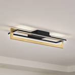 Lindby LED ceiling light Holamu, 80 cm, wood