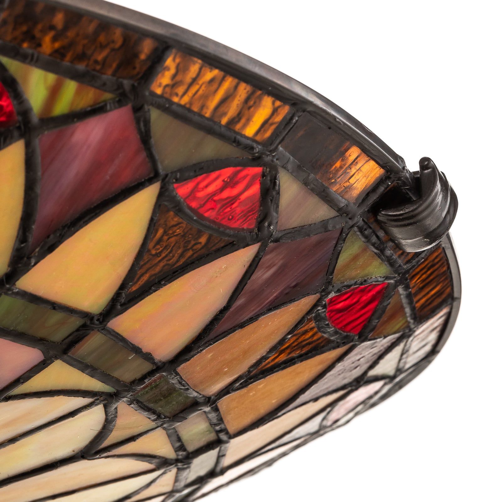 Plafón West End, bronce/multicolor, Ø 42 cm, cristal - Elstead