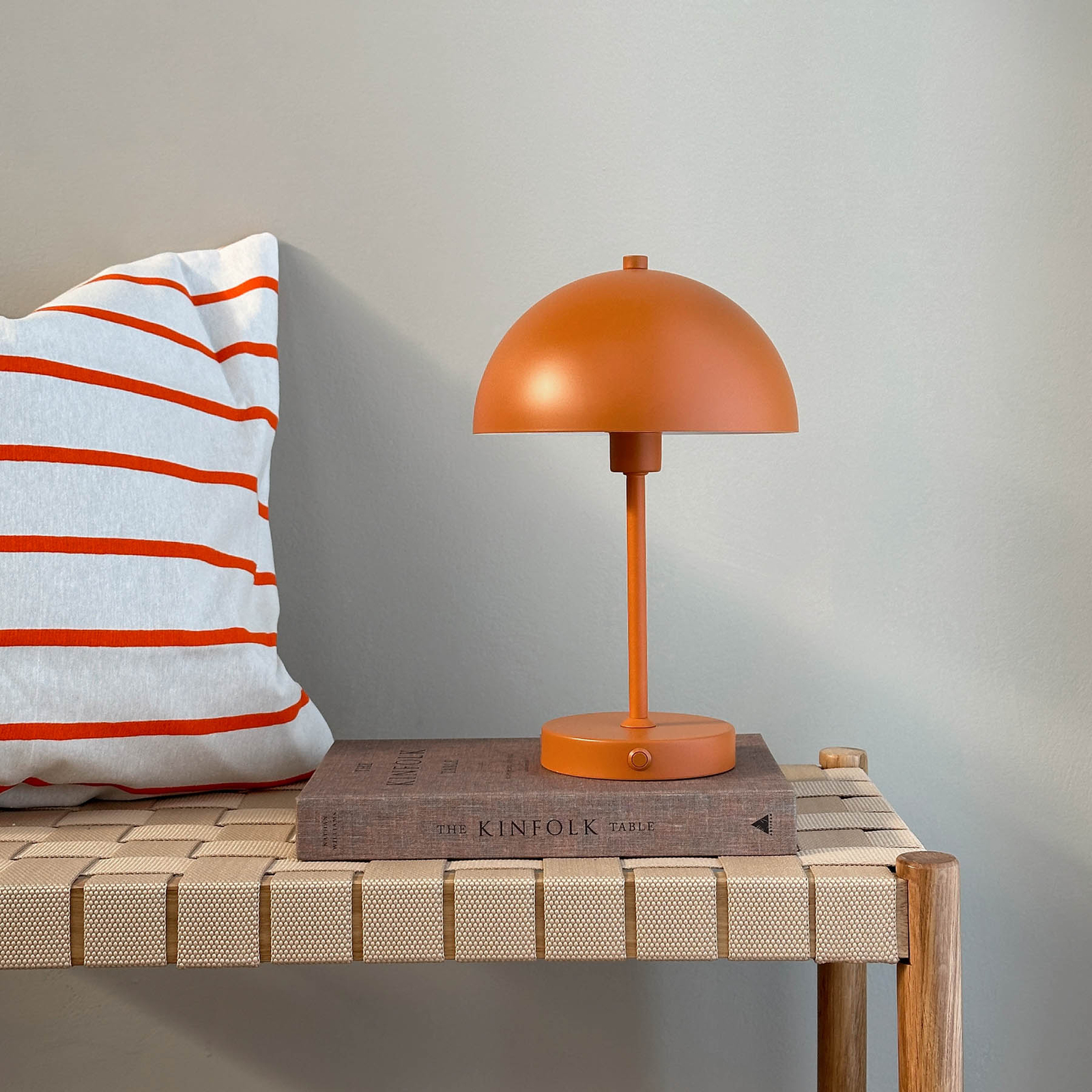 Dyberg Larsen Stockholm rechargeable table lamp, terracotta