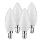 LED-Kerzenlampe E14 5,5W 2.700K Set 3+1 470lm matt