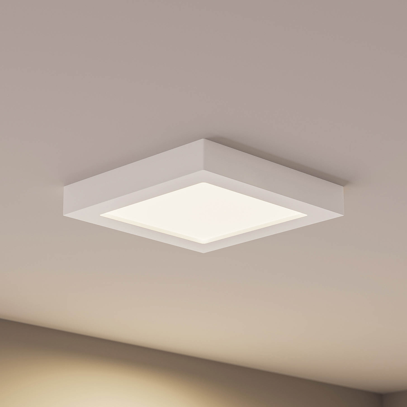 Prios Alette plafonnier LED, blanc, 22,7 cm 24 W
