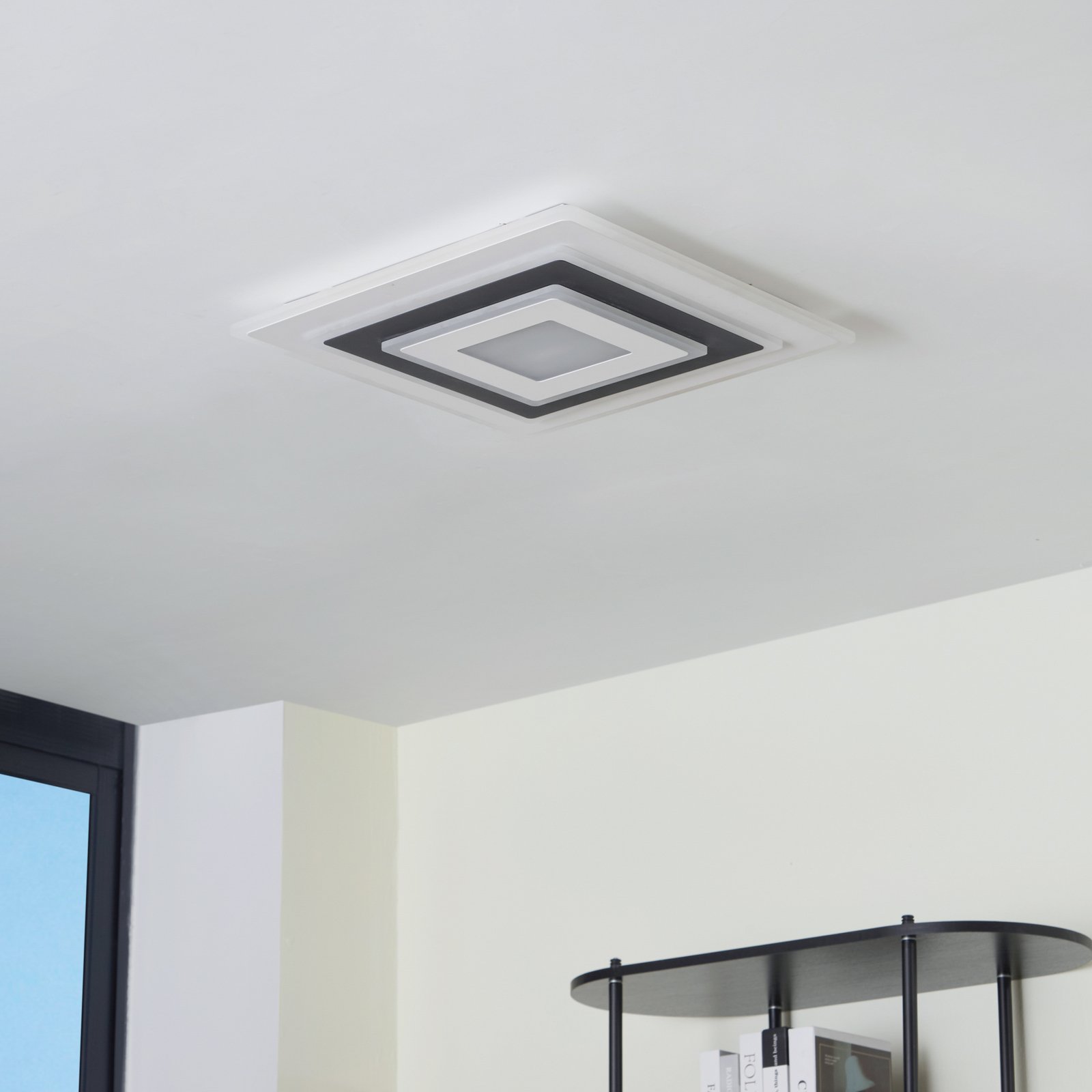 Lindby LED stropní svítidlo Rebeka, 50 x 50 cm, CCT, stmívatelné