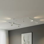 Sistem de șine Lindby Linaro, GU10, 6 becuri, alb, formă C