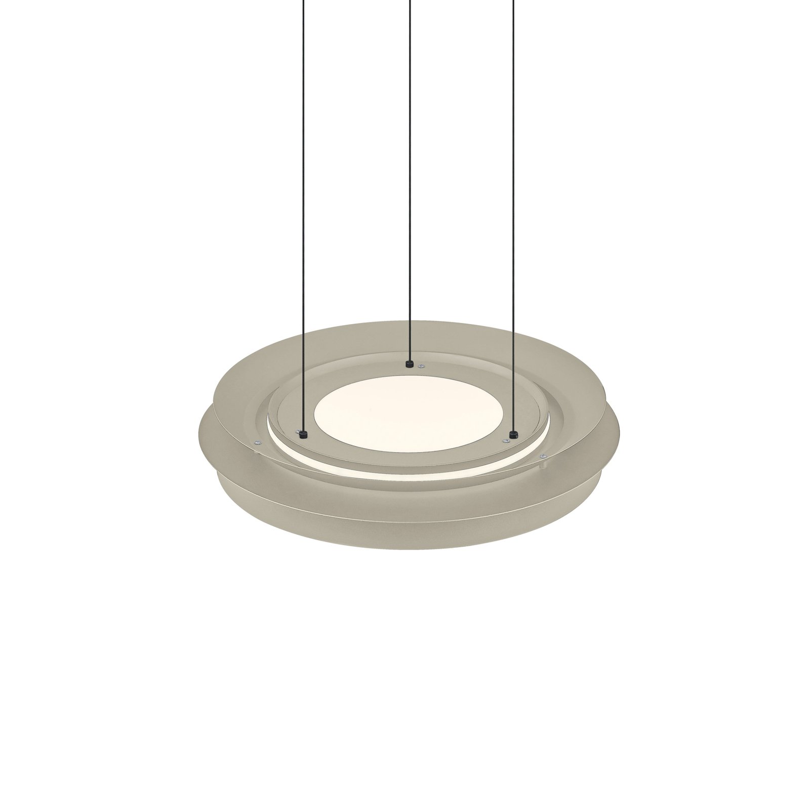 LED pendant light Lys, sand colour, Ø 45cm, CCT, remote control