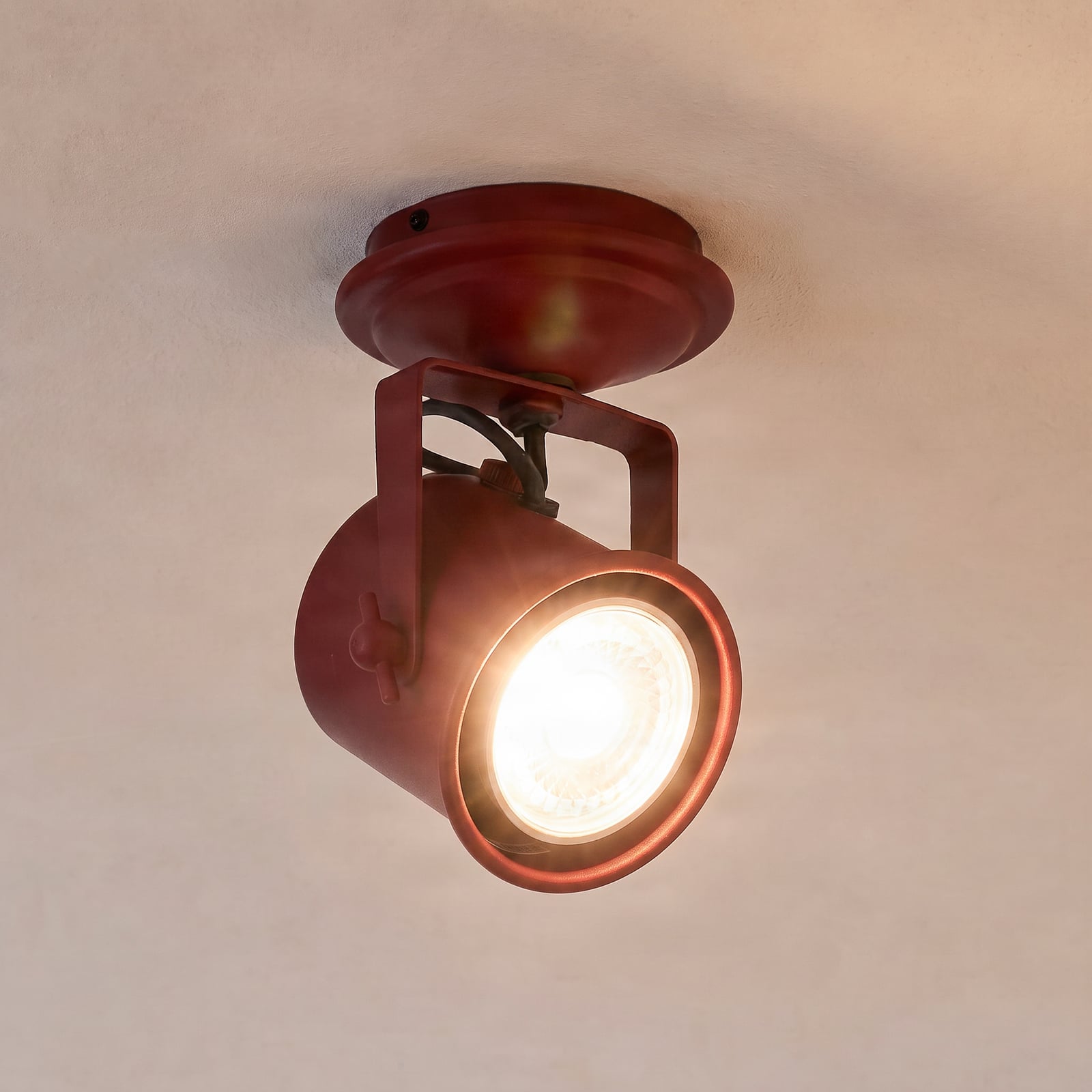 Plafondspot Canico, 1-lamp, rood