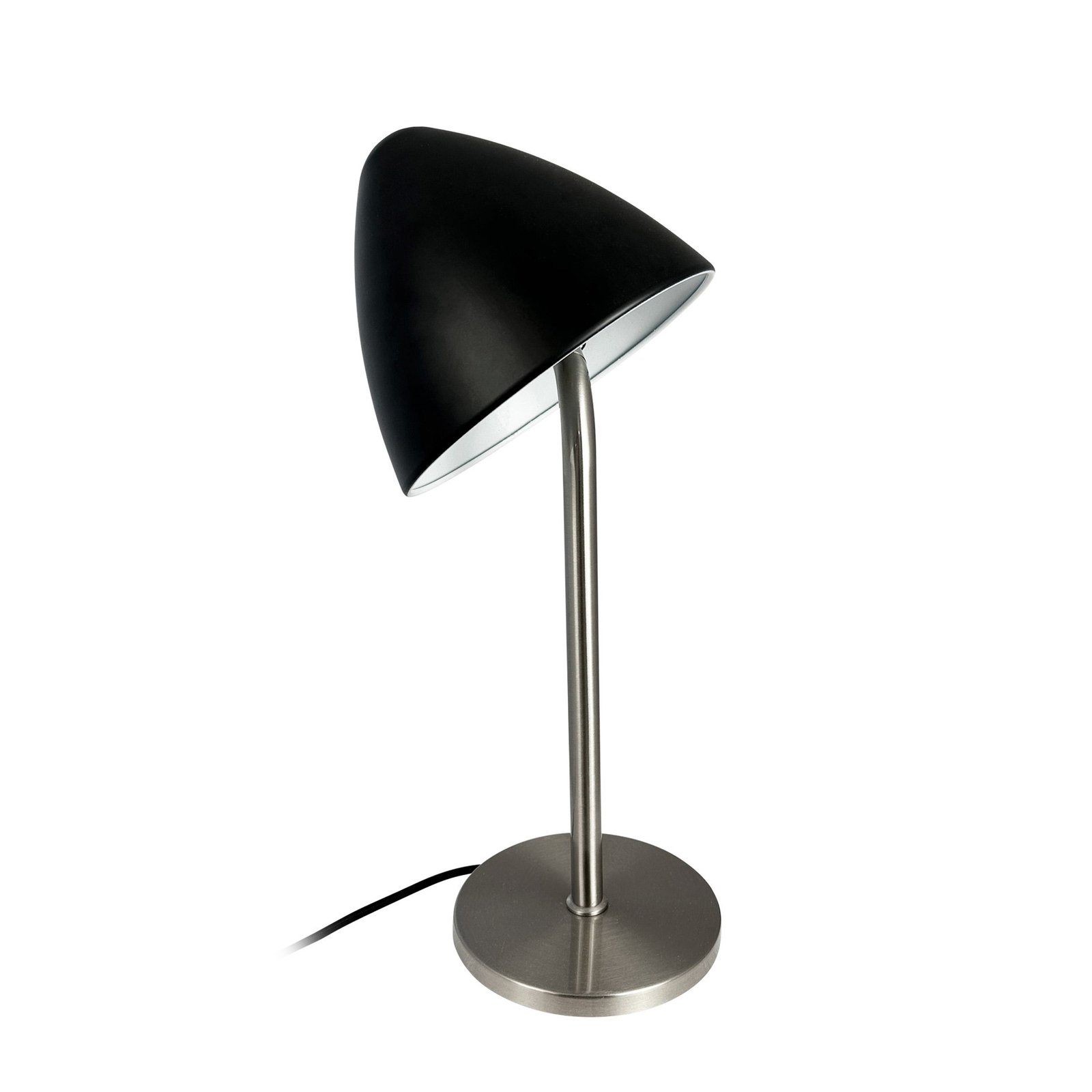 Dyberg Larsen Lampe de table Oulu, noir/acier, hauteur 47 cm