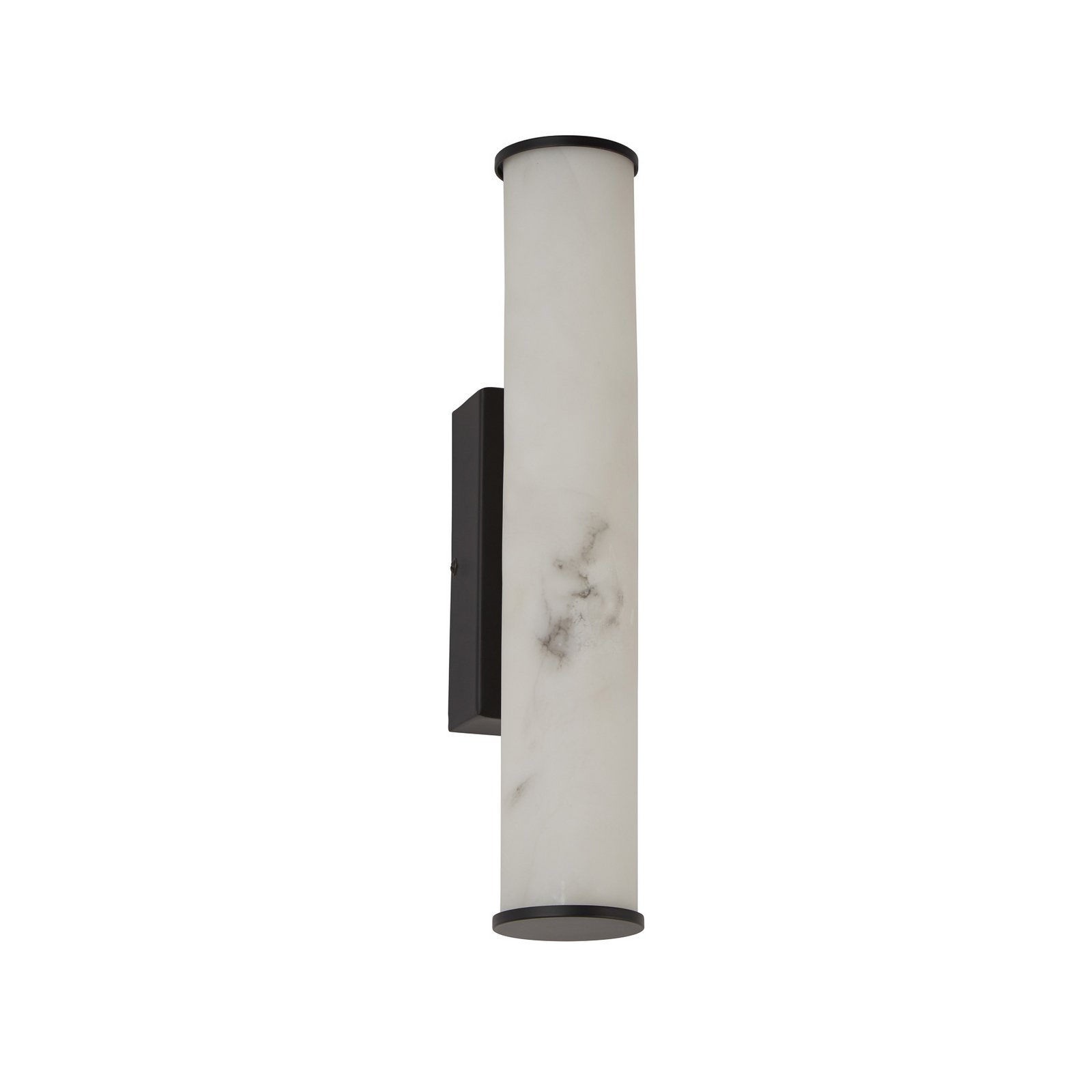 Appliance LED per il bagno Wales nera/marmorizzata 35 cm acciaio/resina