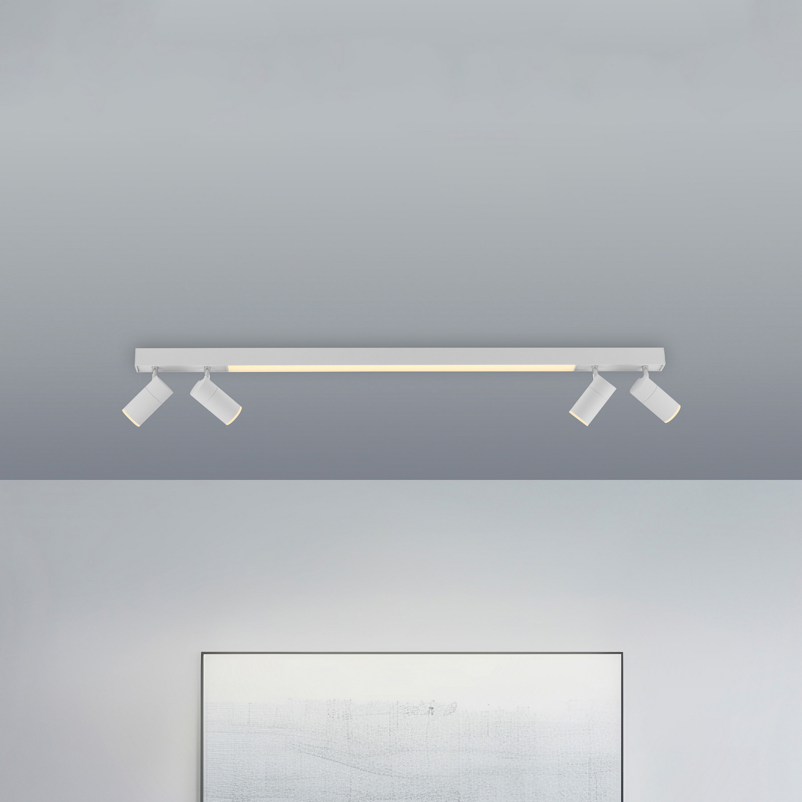 PURE LED-Deckenlampe Lines, 120 cm lang, CCT, Fernbedienung