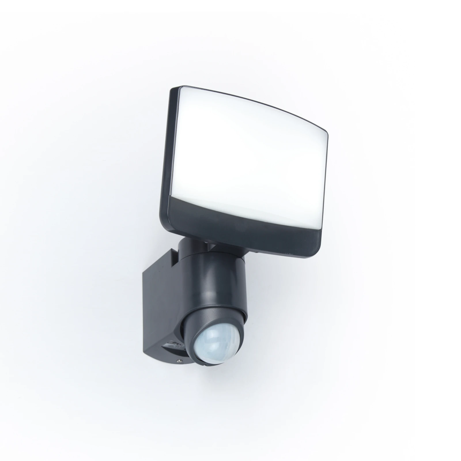 LED-sensor-utendørs veggspot SUNSHINE, 25 cm, mørkegrå, IP54