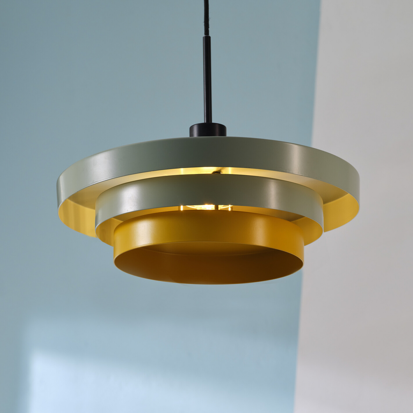 Lampada a sospensione OSRAM Decor Layers, verde/giallo, acciaio, E27