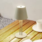 Lindby lampe de table LED rechargeable Janea TWIN, vert, métal