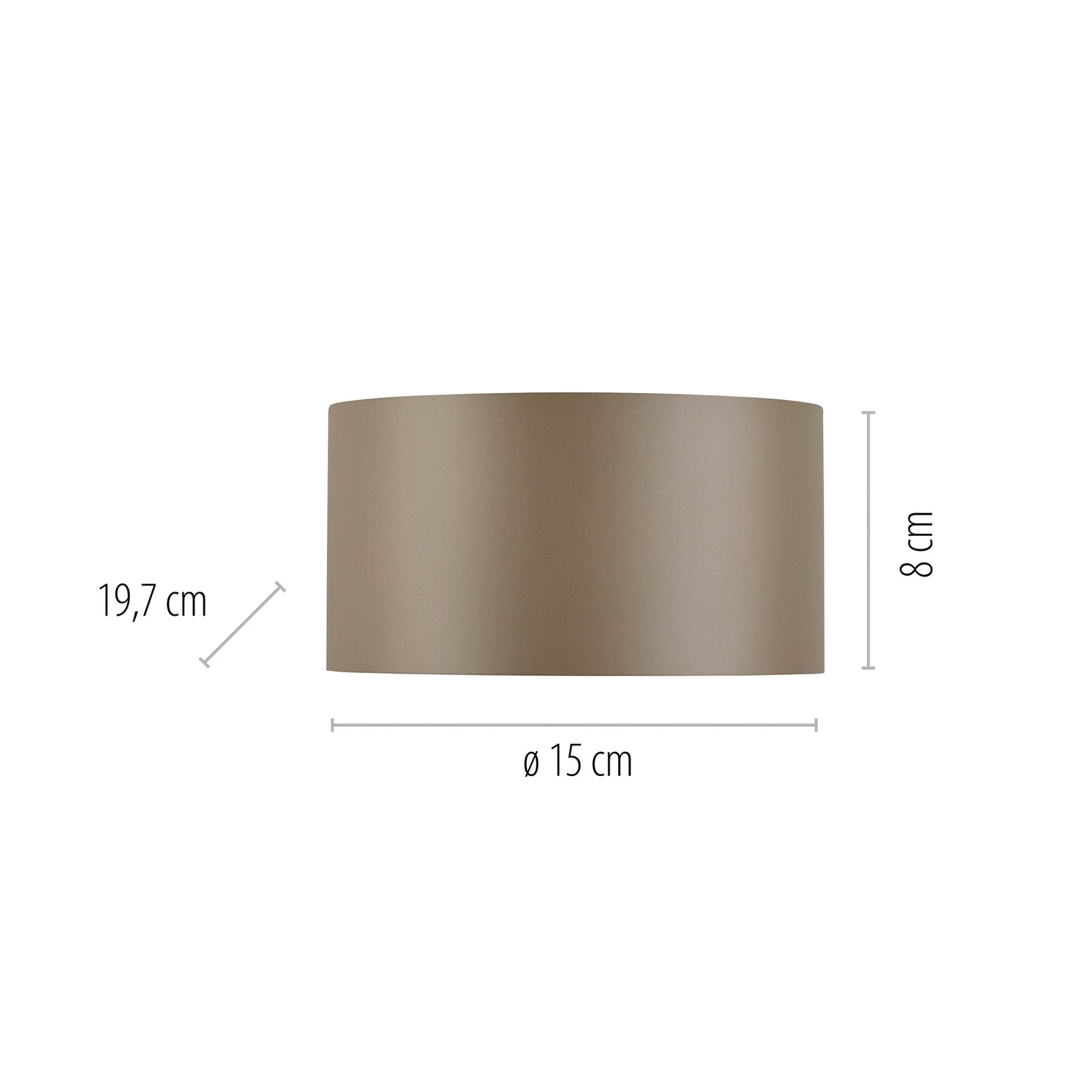 PURE kinkiet LED Clipse, kolor brązowy, aluminium Ø 15 cm