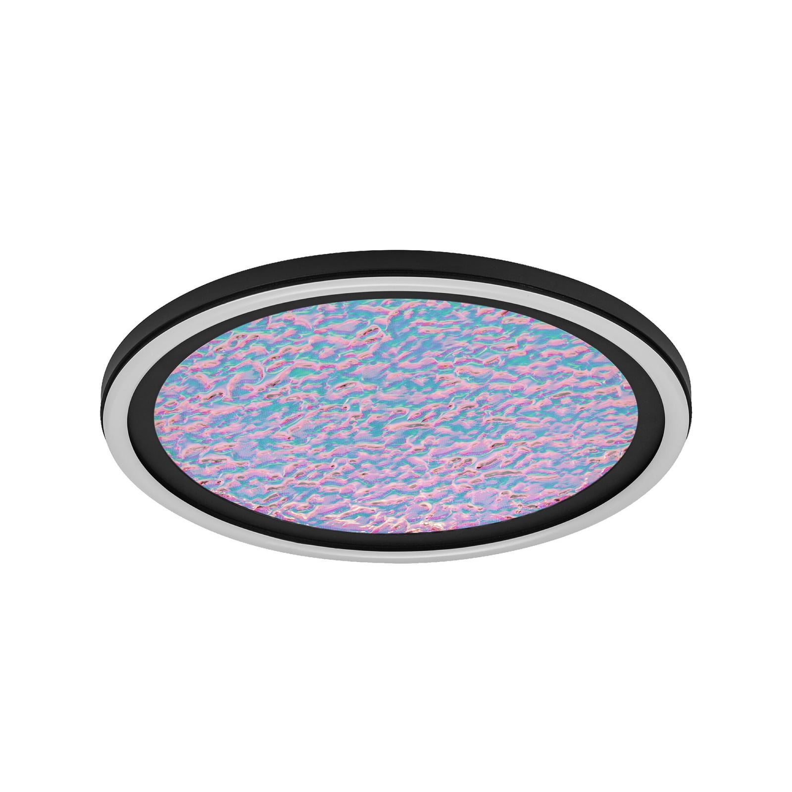 „OSRAM“ LED lubų šviestuvas „Orbis Iridy“, juodas, Ø 30 cm, „Click-CCT“