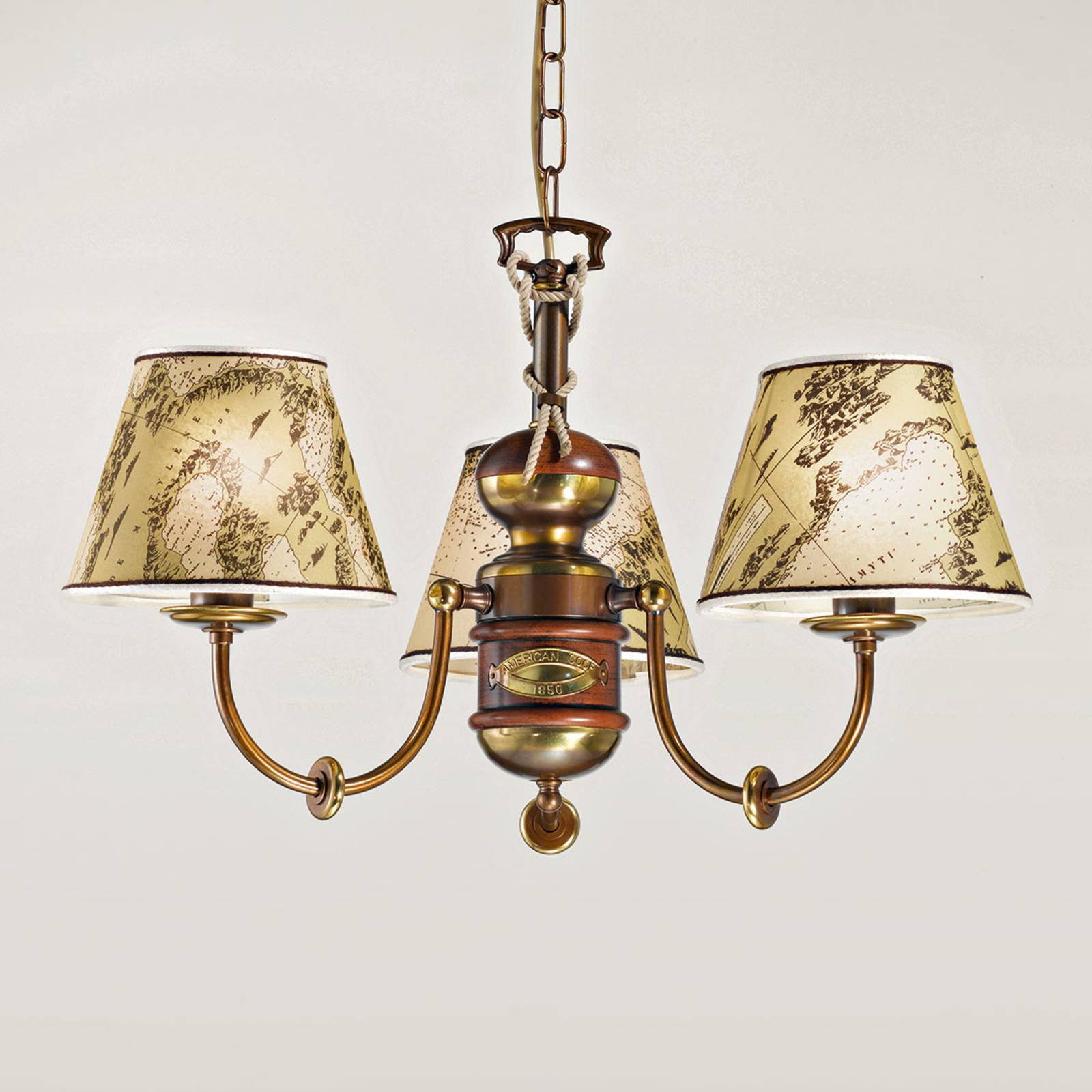 Cremasco Lustre imposant Nautica 3 lampes