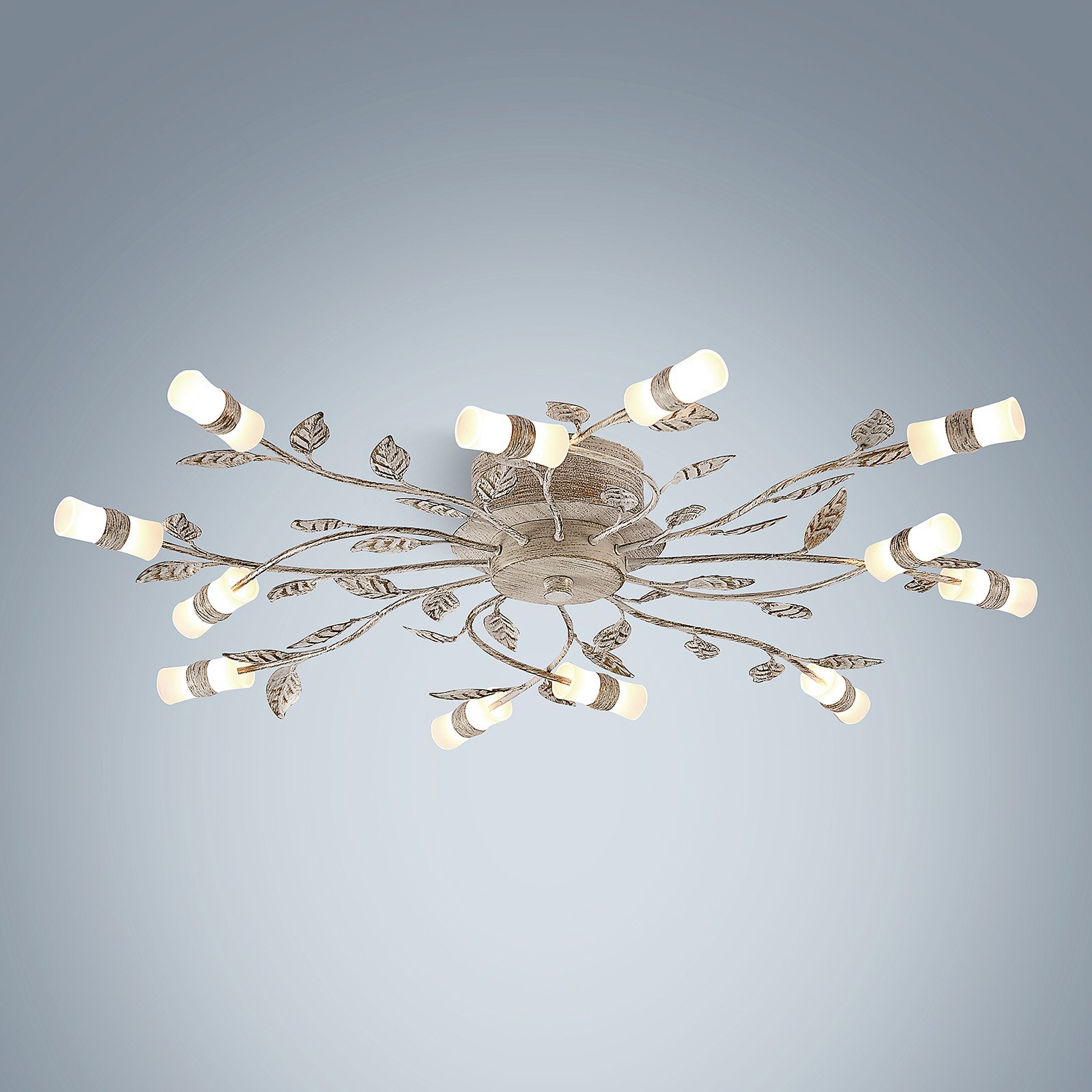 Lindby LED-Deckenleuchte Bolonia, bronze/weiß, Ø 80 cm