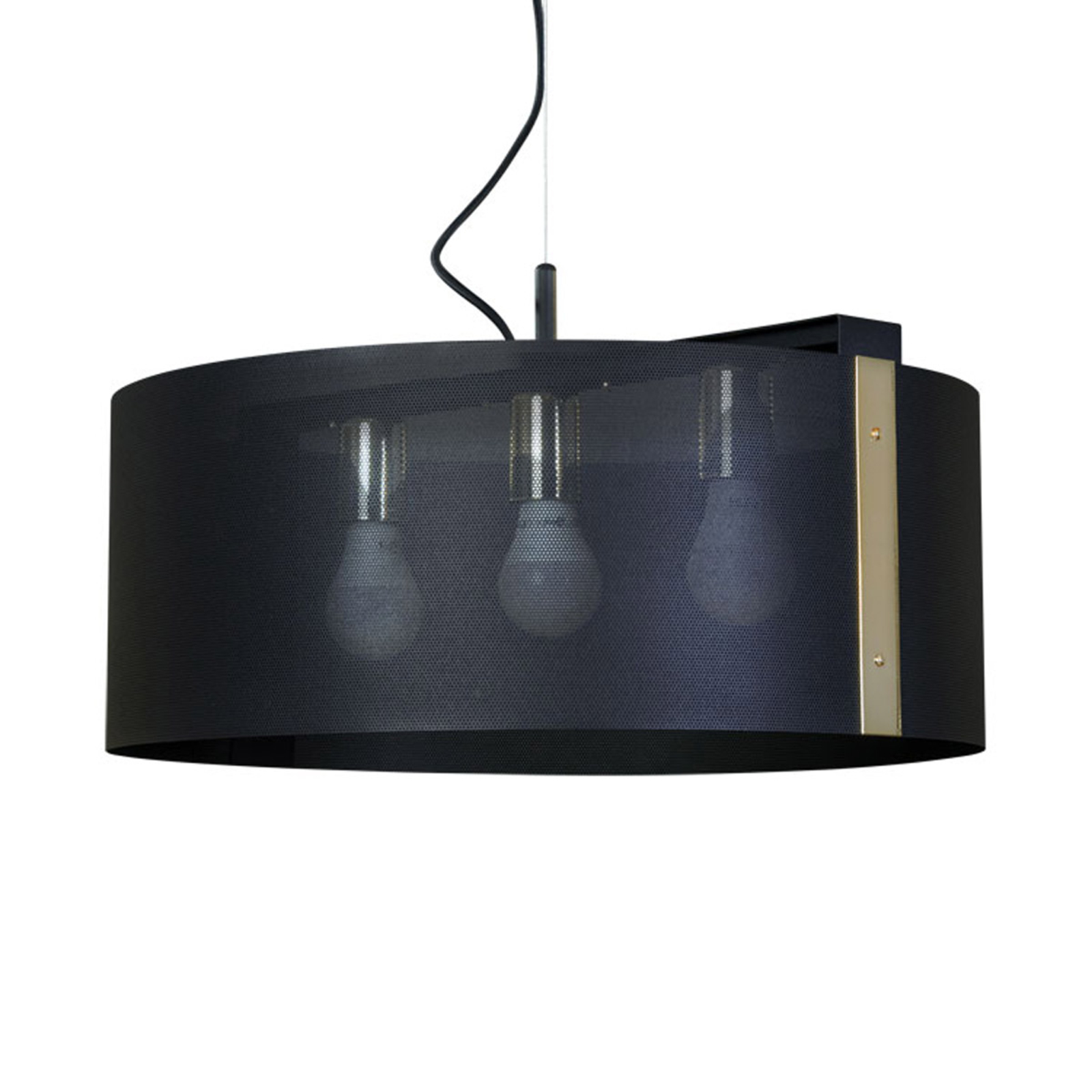 Etro pendellampe, Ø 55 cm, sort/guld