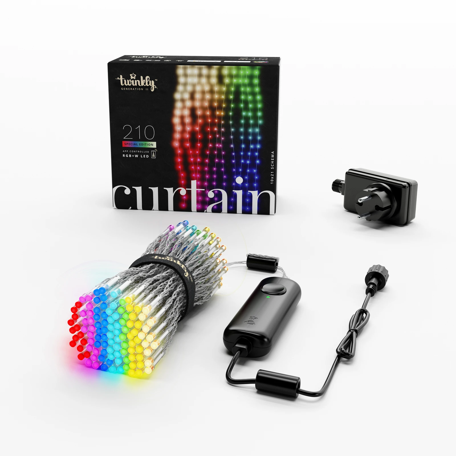 Twinkly RGBW κουρτίνα φωτός, 210 LED