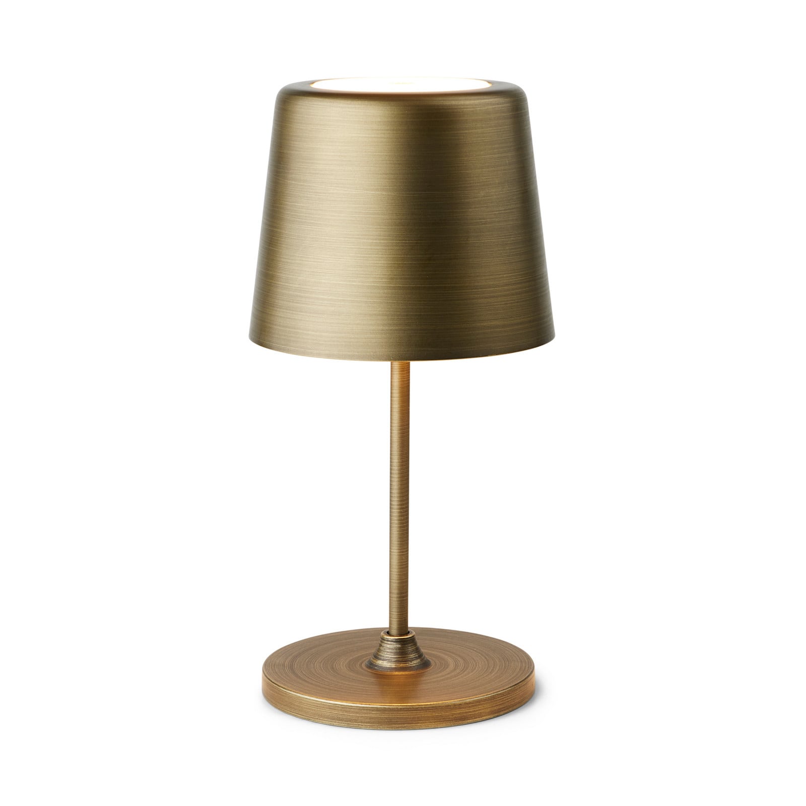 LUMEN LED-Akku-Tischlampe altmessing 23cm IP44 Halo Design - Wohnzimmer - Modern - Metall - Einflammig