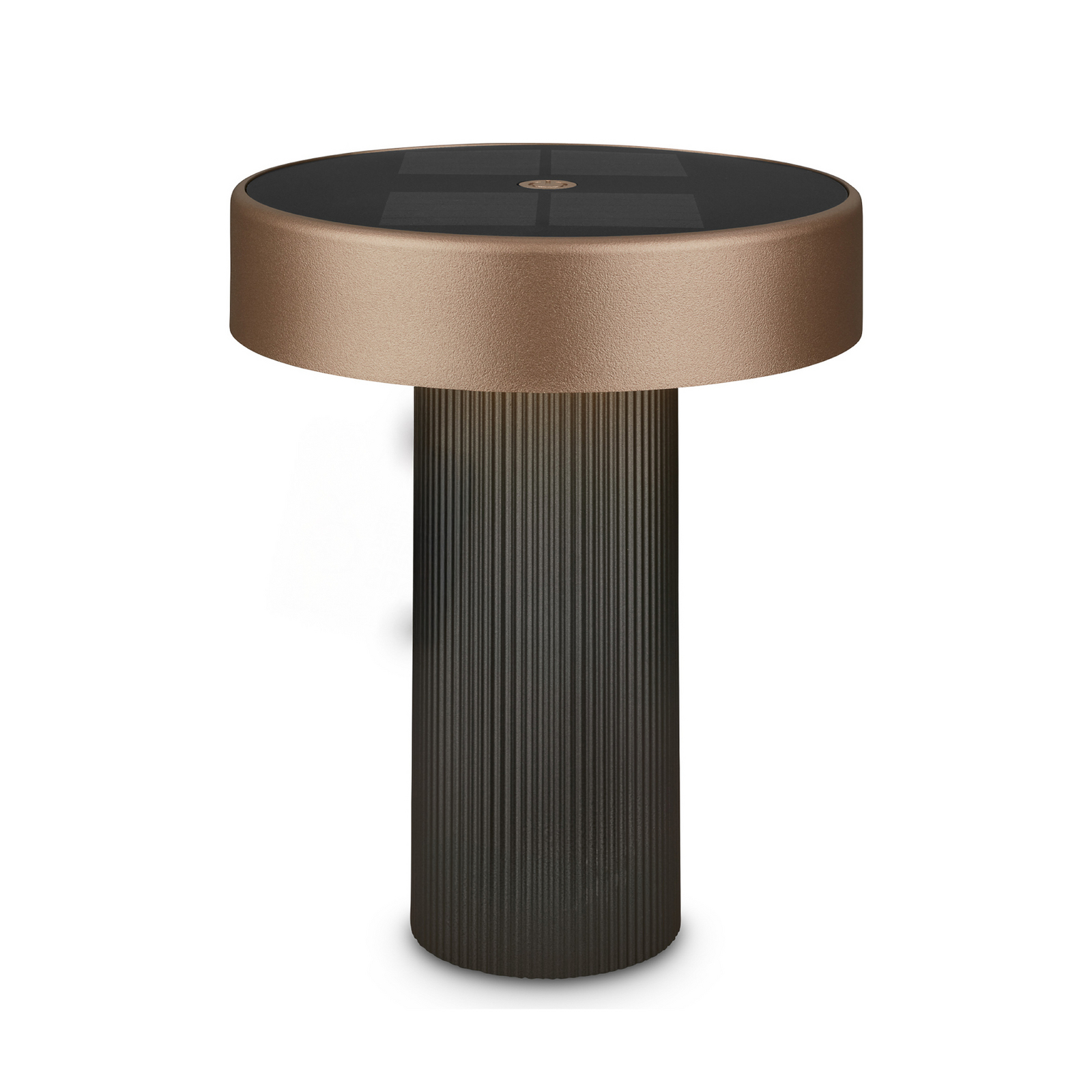 LED-batteridriven solcellsbordslampa Poga, antracit/brons, IP44