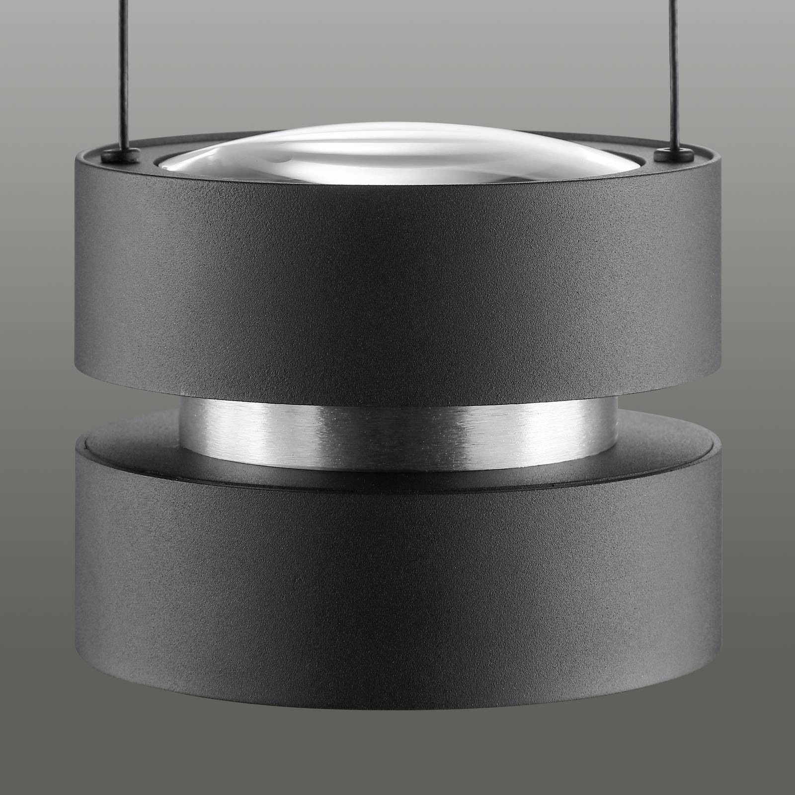 LED-Hängelampe Glow-Sphere, Ø 18 cm, schwarz, Metall günstig online kaufen