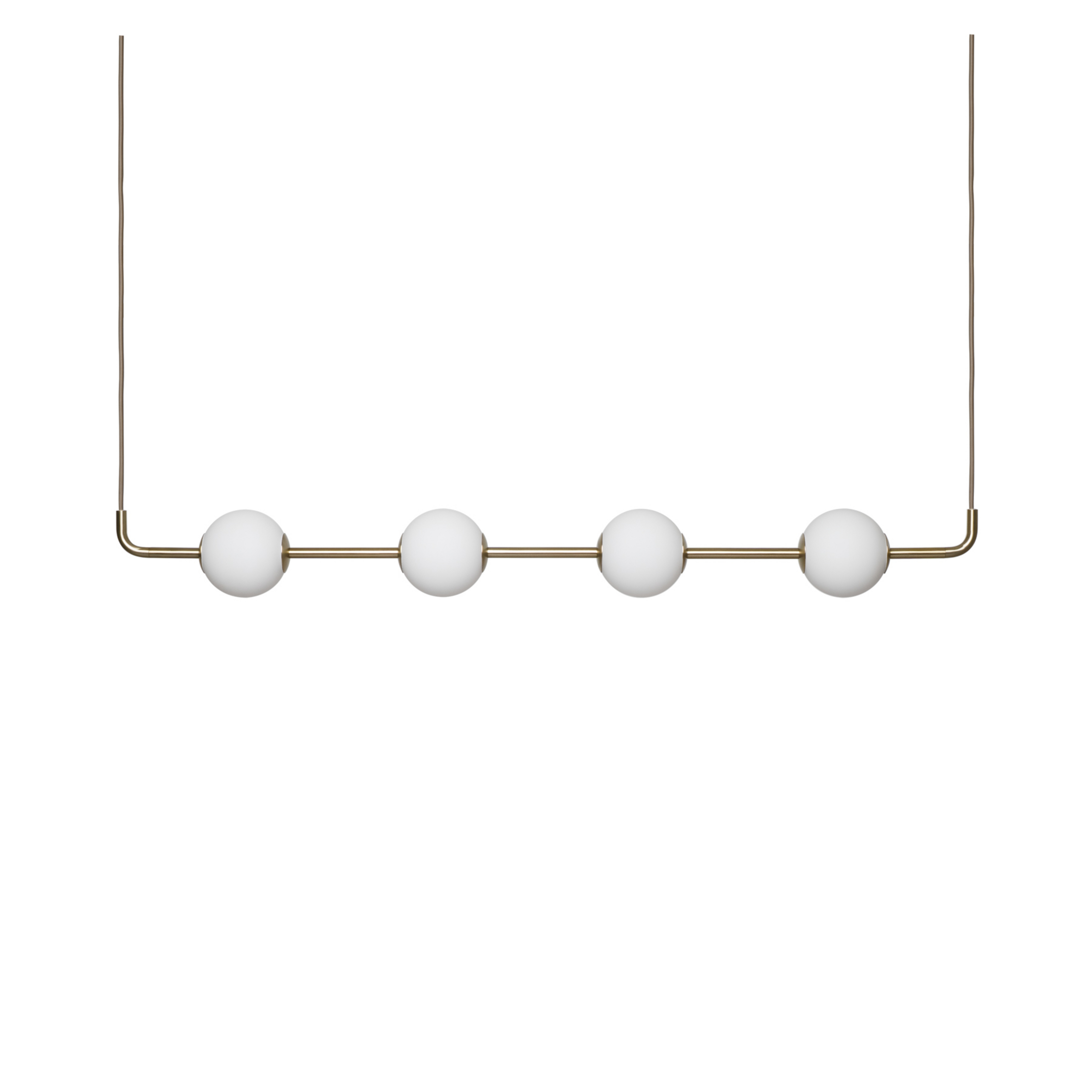 Suspension LED Audrey LINEAR, laiton, 118 cm, à 4 lampes - UMAGE