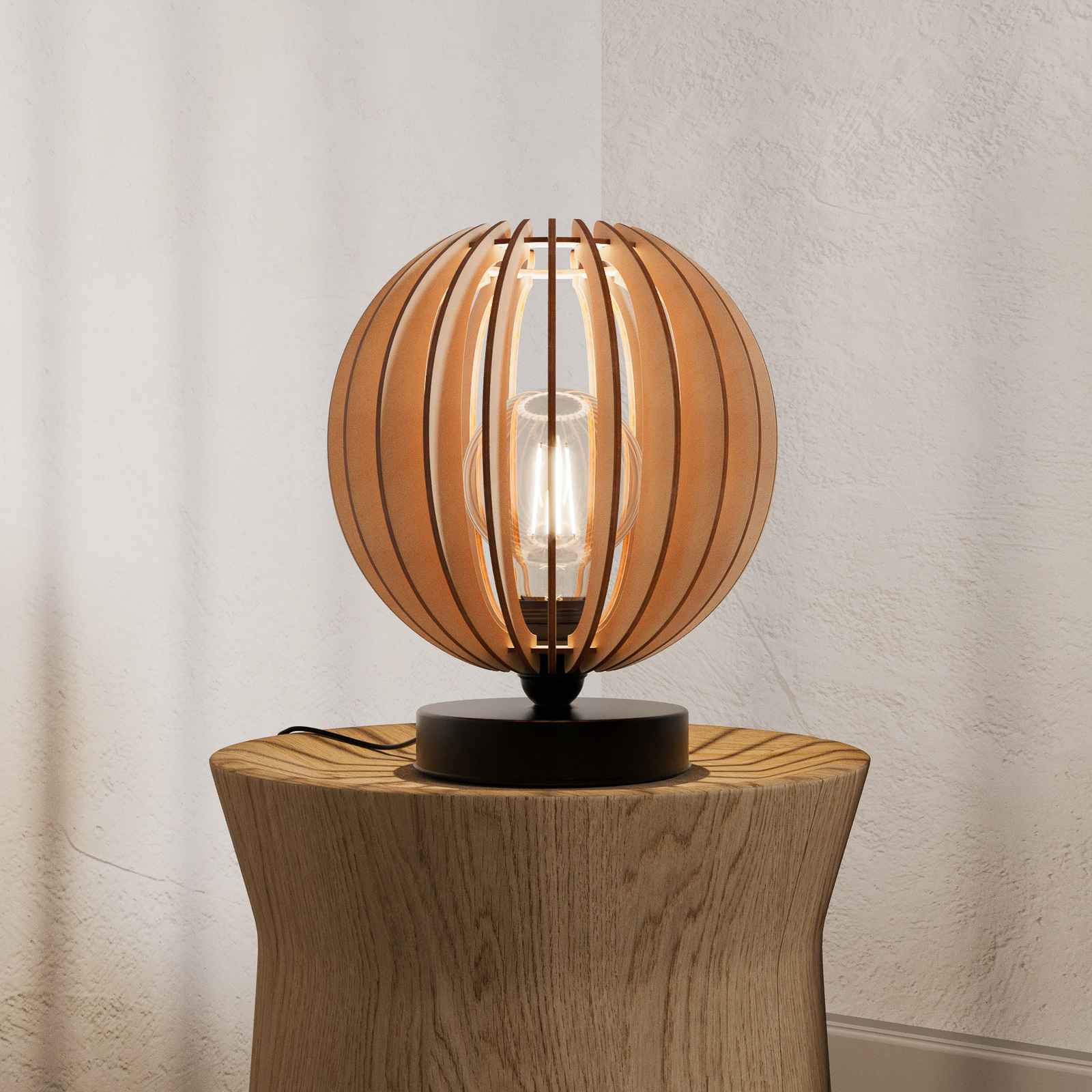 Envostar Clay table lamp, birch plywood, 22cm
