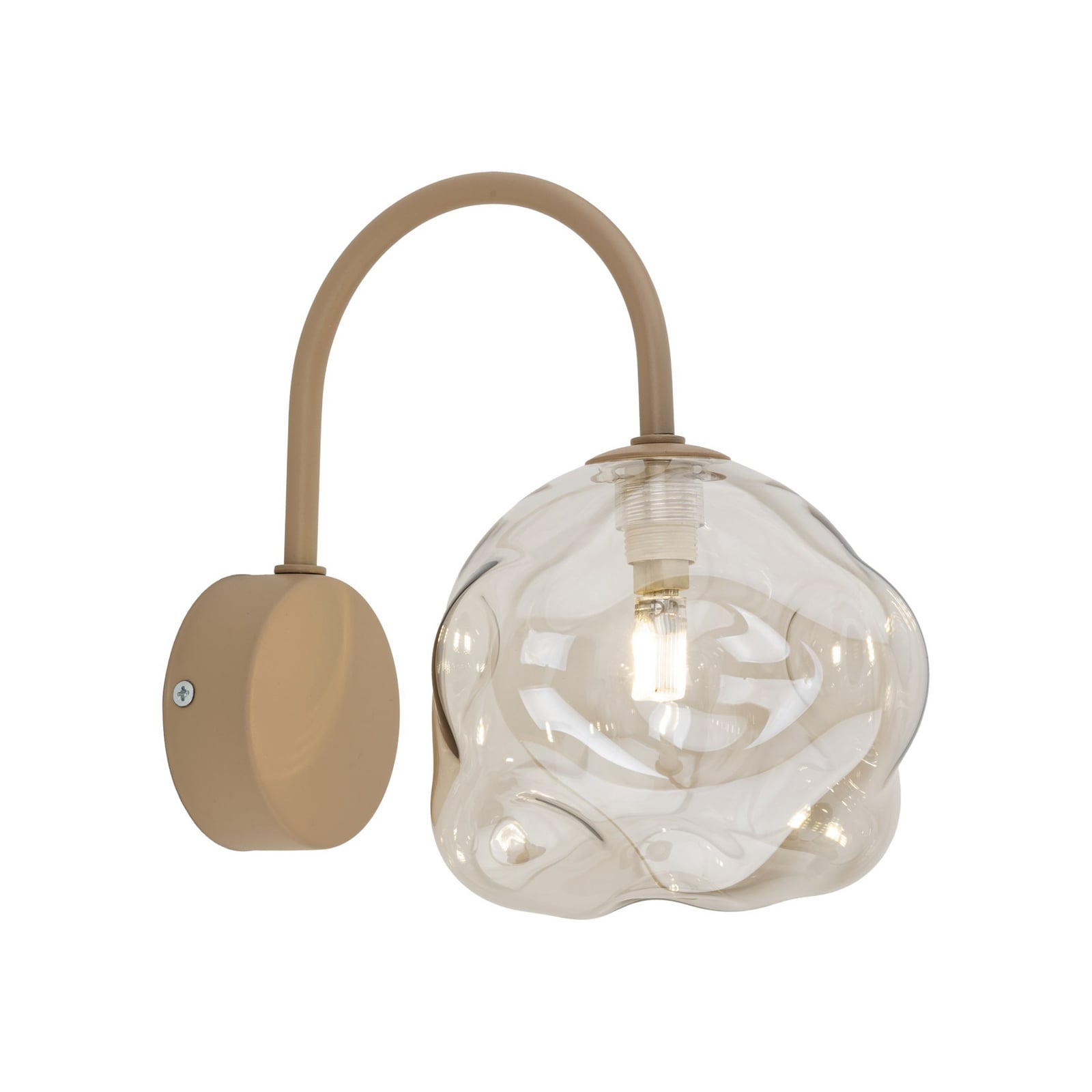 Wandlamp Lava, beige, glas, hoogte 21 cm, G9 Wandlamp Lava, beige, glas, hoogte 21 cm, G9