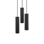 Hanglamp Tilo, 3-lamps, zwart