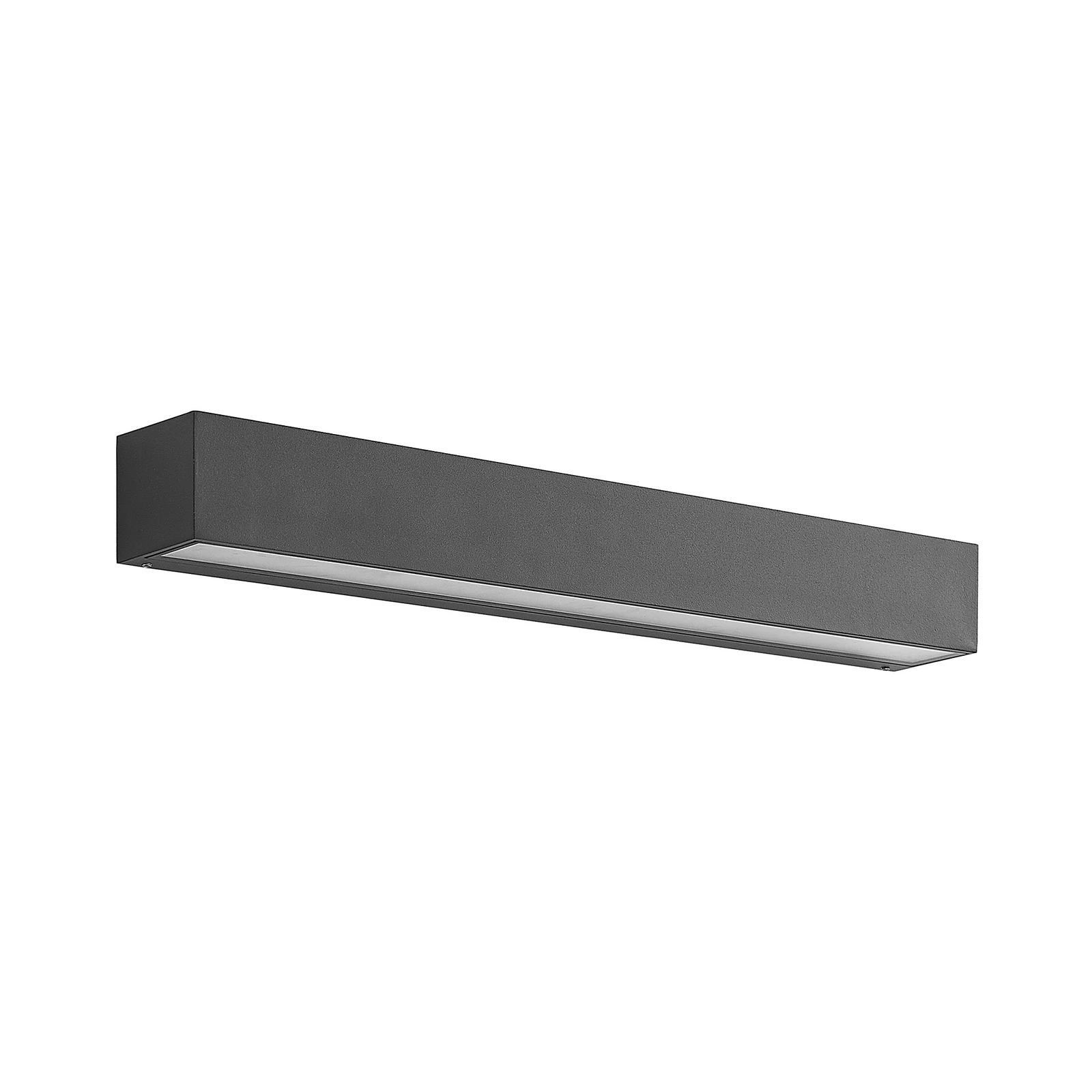 Lucande LED-vegglampe Lengo, 50 cm, antrasitt, nedadrettet, 3000 K