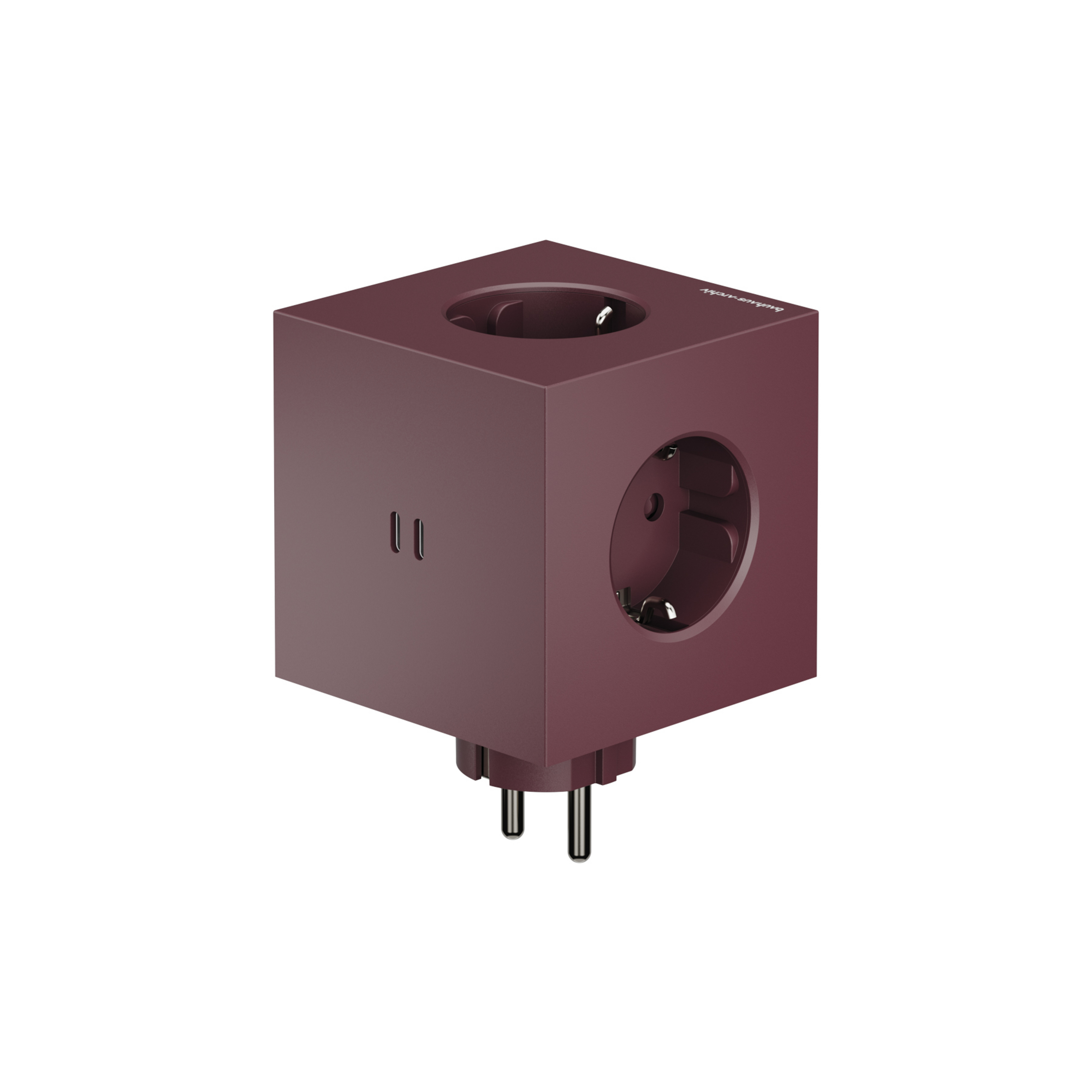 SQUARE 2 Extensão, vermelha, 3 tomadas Schuko, 2 portas USB - AVOLT