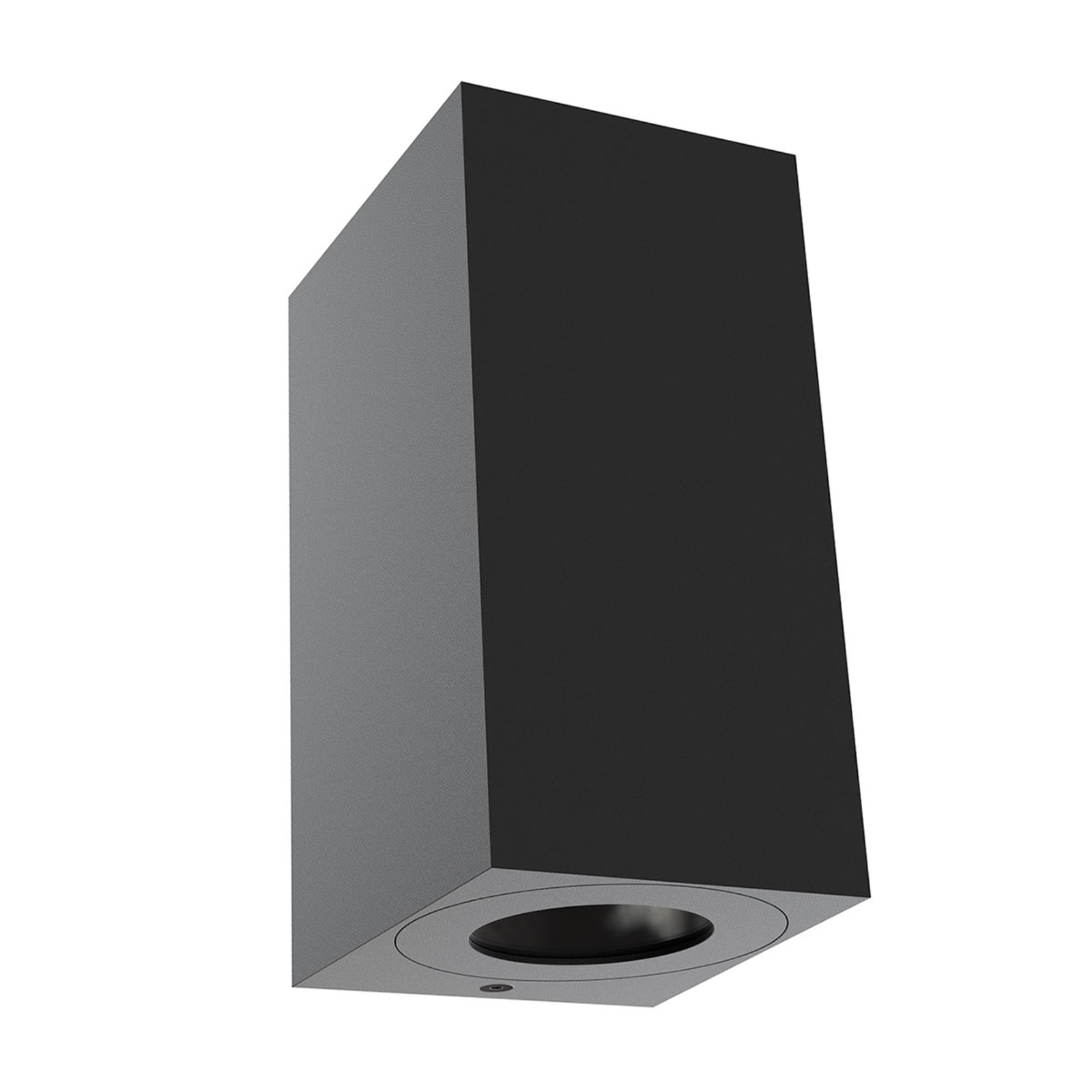 Nordlux Outside wall light Canto Maxi Kubi 2,17 cm, black, injection moulded aluminium, glass, GU10, 28 W, energy efficiency: A++, W: 8.7 cm, H: 17 cm