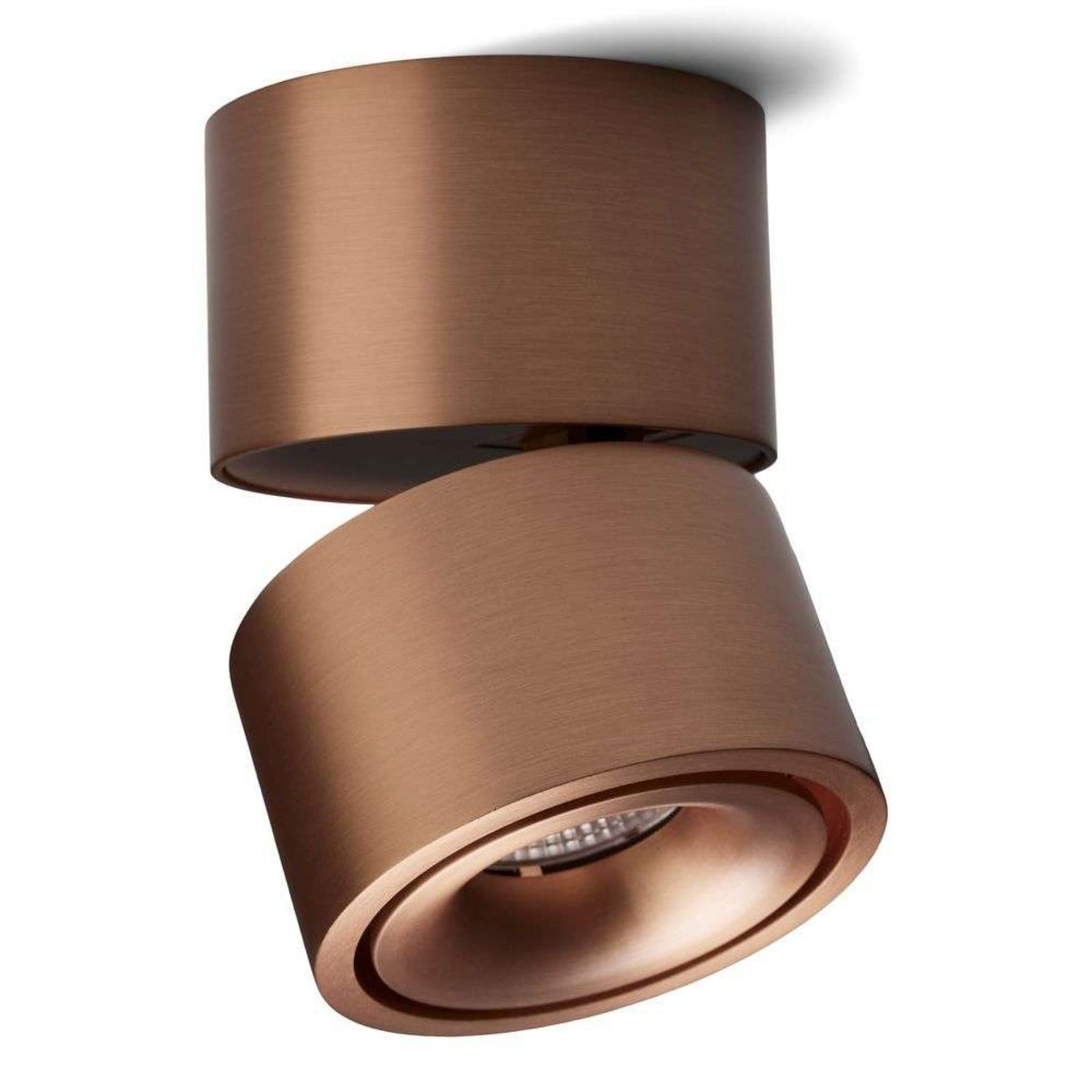 Easy Mini W75 LED-spot, 2700K, messing, 9,5 cm ANTIDARK - Stue - Aluminium billede