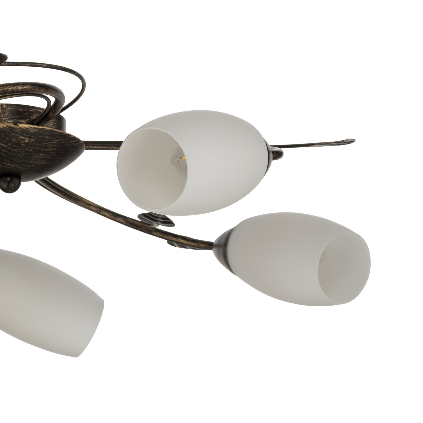 Lindby ceiling light Stefania, 5-bulb, black/gold, Ø58cm Lindby ceiling light Stefania, 5-bulb, black/gold, Ø58cm