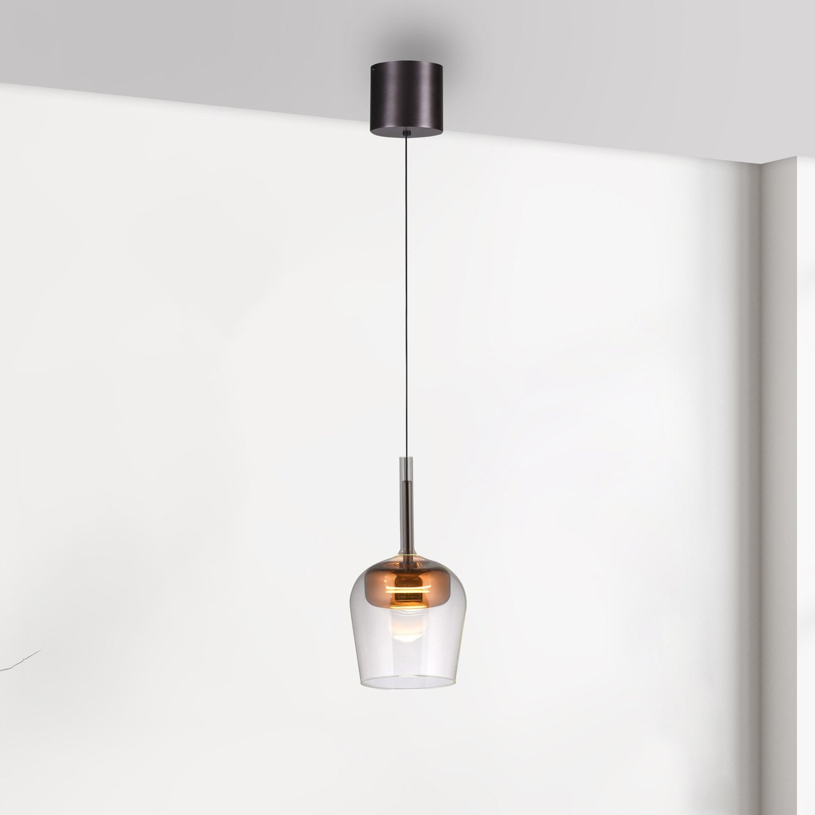 Paul Neuhaus SMART+ hanglamp Q-Kon koperkleurig Ø 21 cm