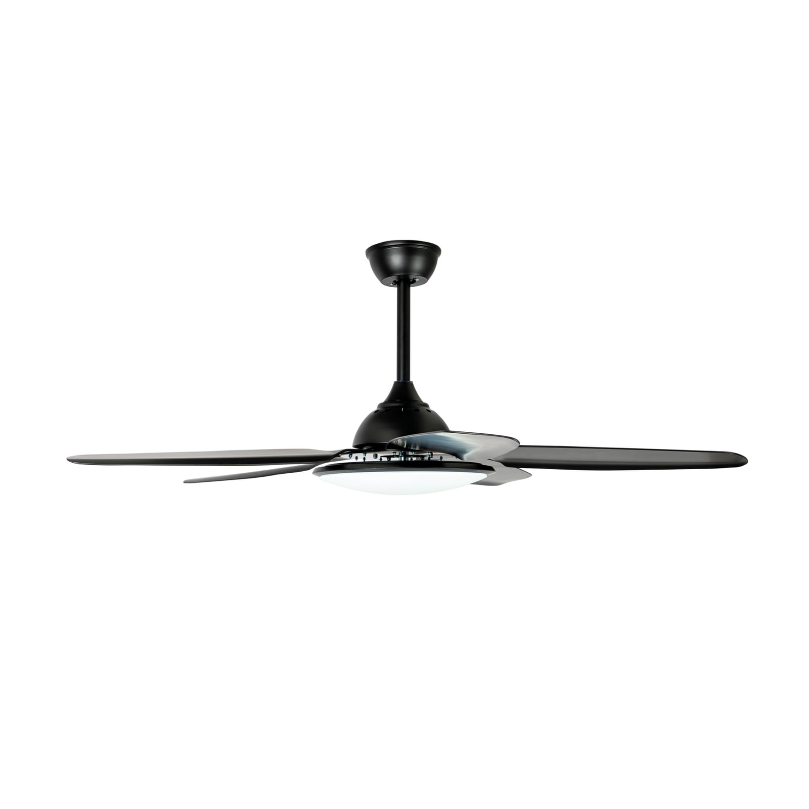 Ventilateur de plafond LED Divian, noir, courant continu, silencieux, CCT -