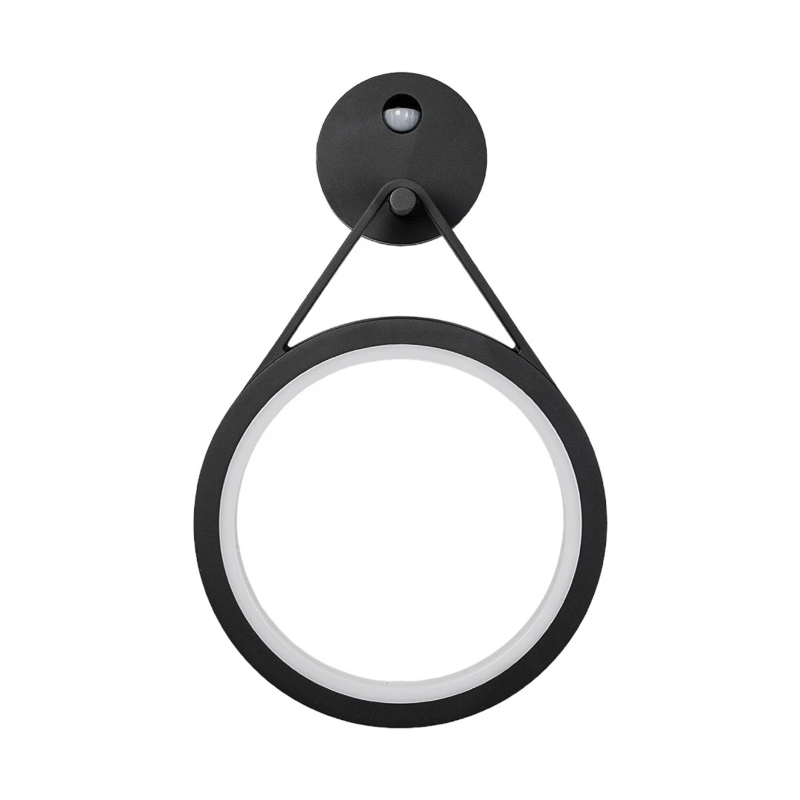 Utendørs LED-vegglampe Mirco med sensor, ring