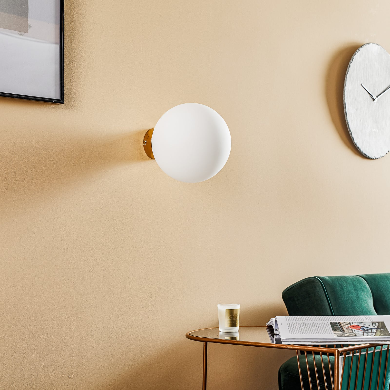 Dione Wandleuchte, goldfarben, 20 cm - ALDEX