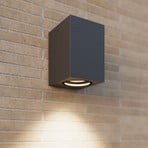 Lucande outdoor wall light Xava, downlight, graphite grey, GU10