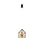 LED pendant light 23079, gold-coloured, 1-bulb, glass, Ø 20 cm