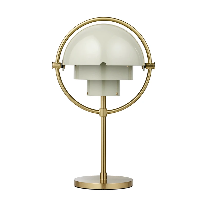 Gubi Akku-bordlampe-Multi-Lite, messing/grå, højde 30 cm