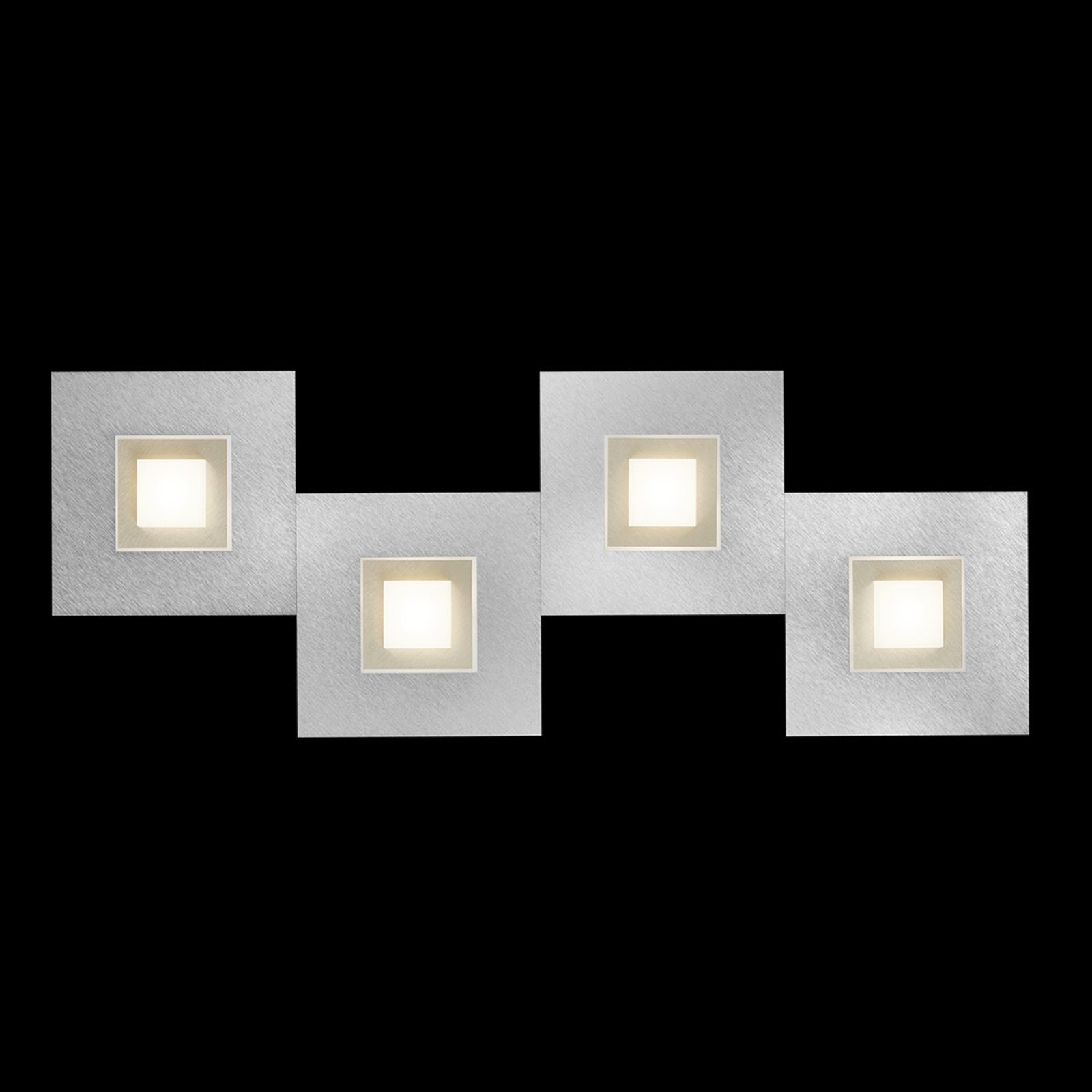 GROSSMANN Karree LED ceiling lamp 4-bulb 80x30cm
